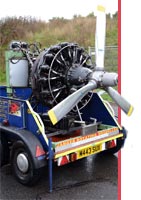 Trailer-mounted Alvis Leonides engine