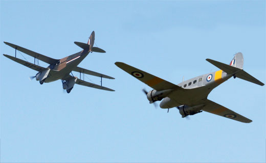 Anson and Rapide in formation